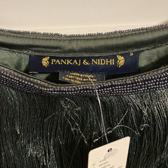 NWT Anthropologie Pankaj & Nidhi Fringed Mini Dress - Picture 8 of 10